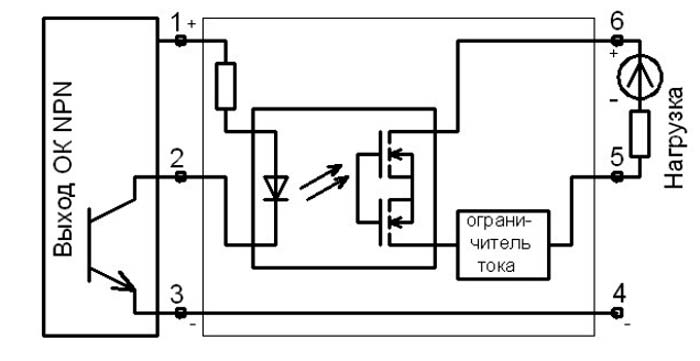 Схема подключения преобразователя PSA-NPN-D 